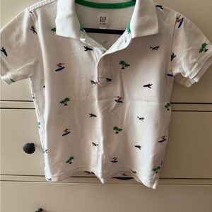 GAP Kids Polo Shirt with Surf and Palm Print